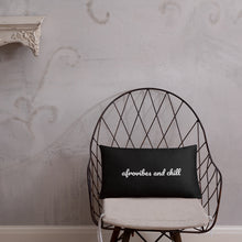 Load image into Gallery viewer, AfroVibes and Chill Pillow - Black