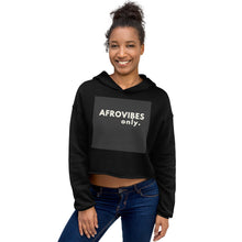 Load image into Gallery viewer, AfroVibes Only Women's Crop Hoodie