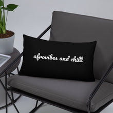 Load image into Gallery viewer, AfroVibes and Chill Pillow - Black