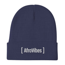 Load image into Gallery viewer, AfroVibes Beanie (White Letters)