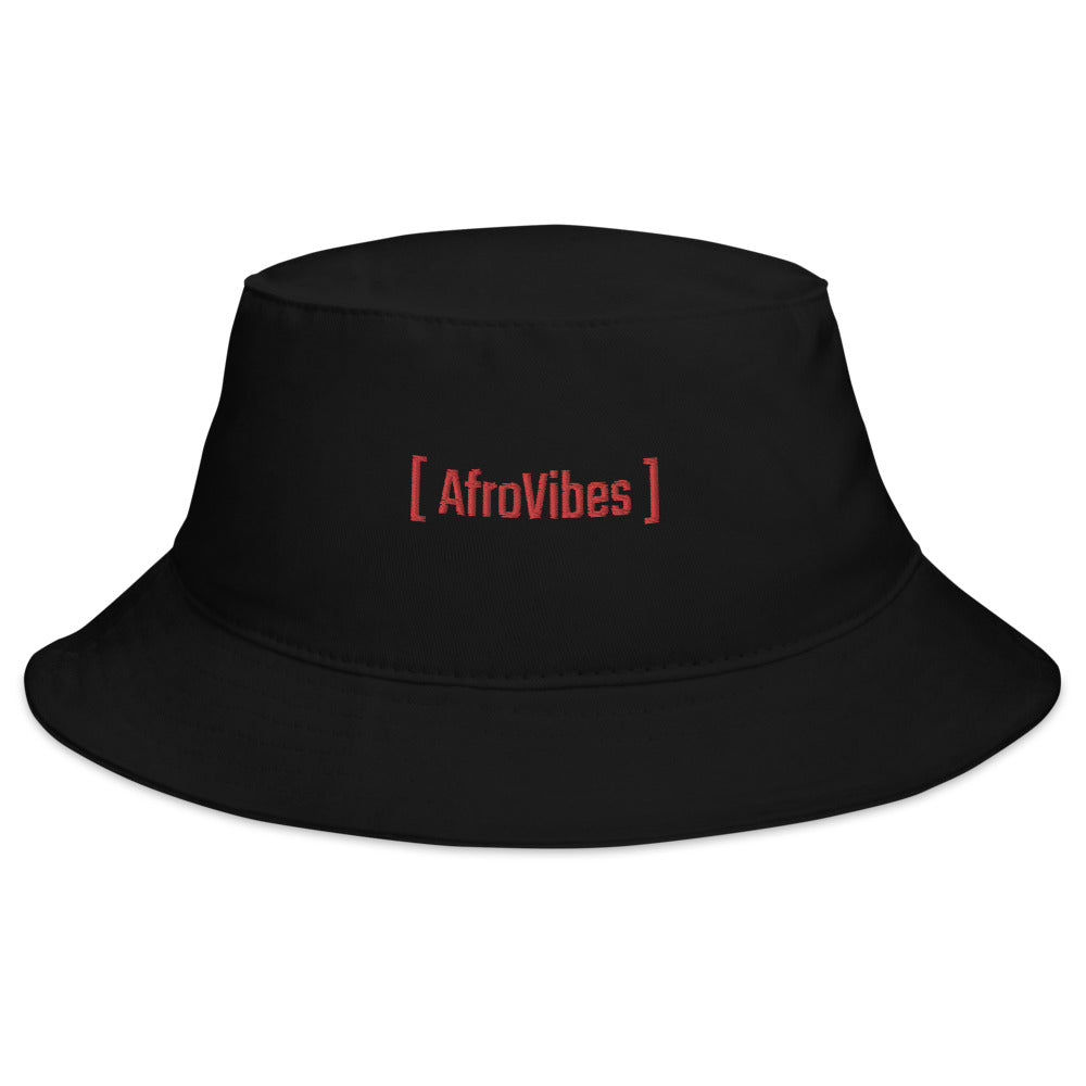 AfroVibes Bucket Hat (Red Letters)