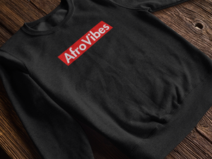 AfroVibes Sweatshirt (Black and Red)