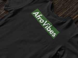 AfroVibes Original Short Sleeve T-Shirt (White and Green, Black and Green)